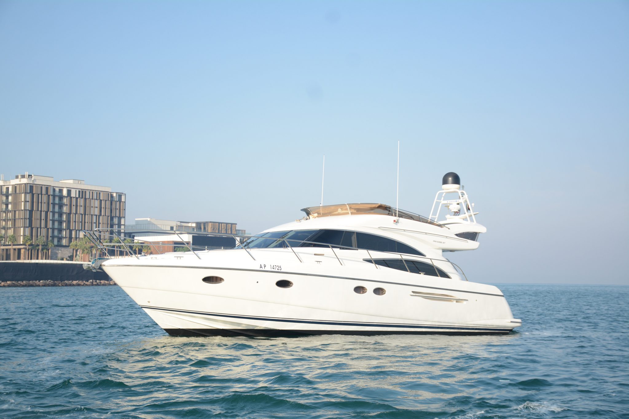 65Ft PRINCESS  Capacity: 18 people Crew: 3 Cost: 900 AED/hr
